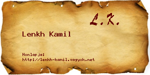 Lenkh Kamil névjegykártya